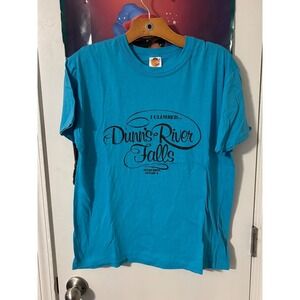 Vintage Sun Island Dunn's River Falls Jamaica T-Shirt Mens Large Turquoise 80s